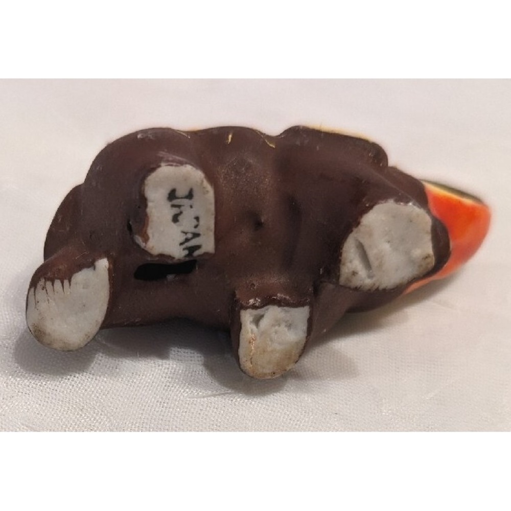4 Elephants Figurines Trunk Up Moriage Ceramic Japan Resin Pink Gold Vtg Trinket - Picture 12 of 16